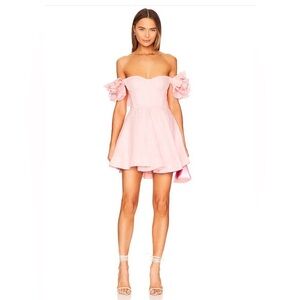 NEW Bardot Sigma Mini Dress Linen Pink Sz XXL US 12 Coquette *See Description